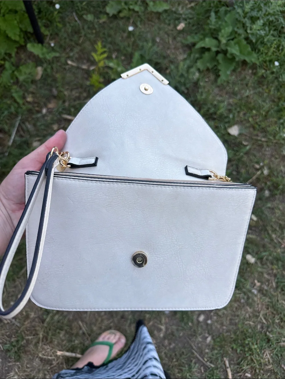 Dolce girl crossbody chain strap faux leather purse convertible to clutch